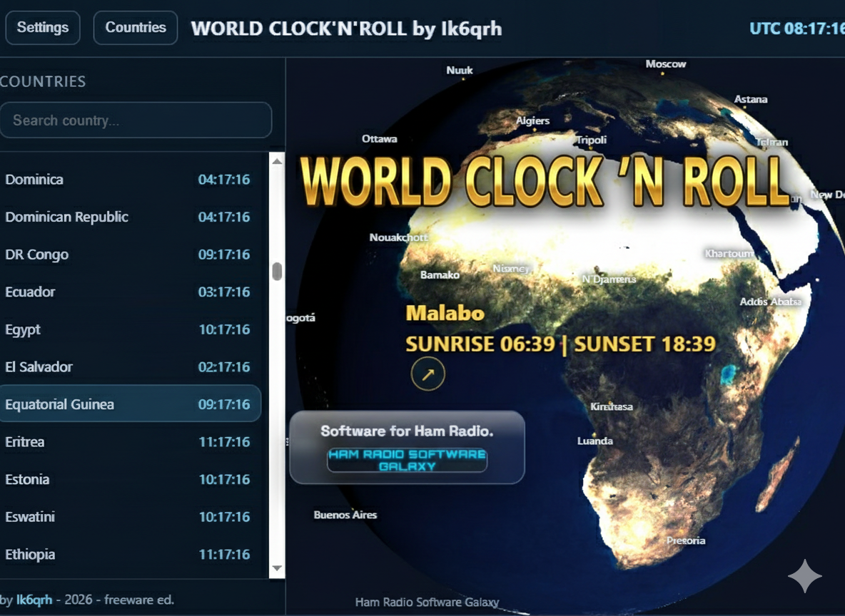 world clock for ham radio station