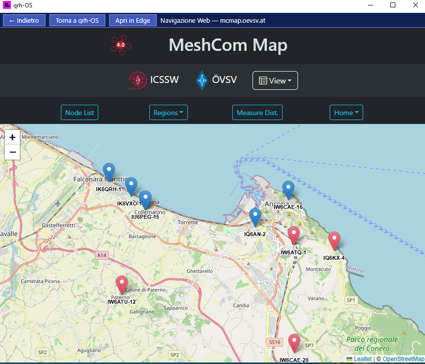 MeshCom live stations map