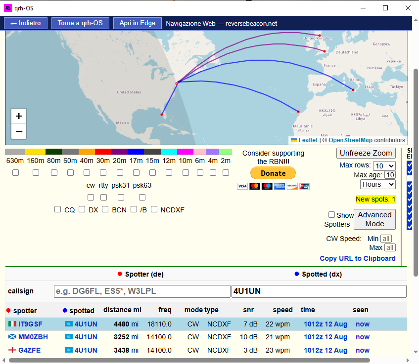 Reverse Beacon Network