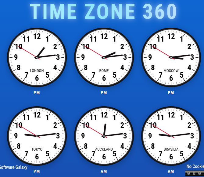 World timezone display