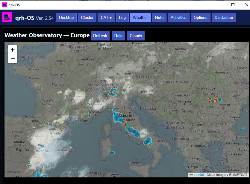 Weather rain map