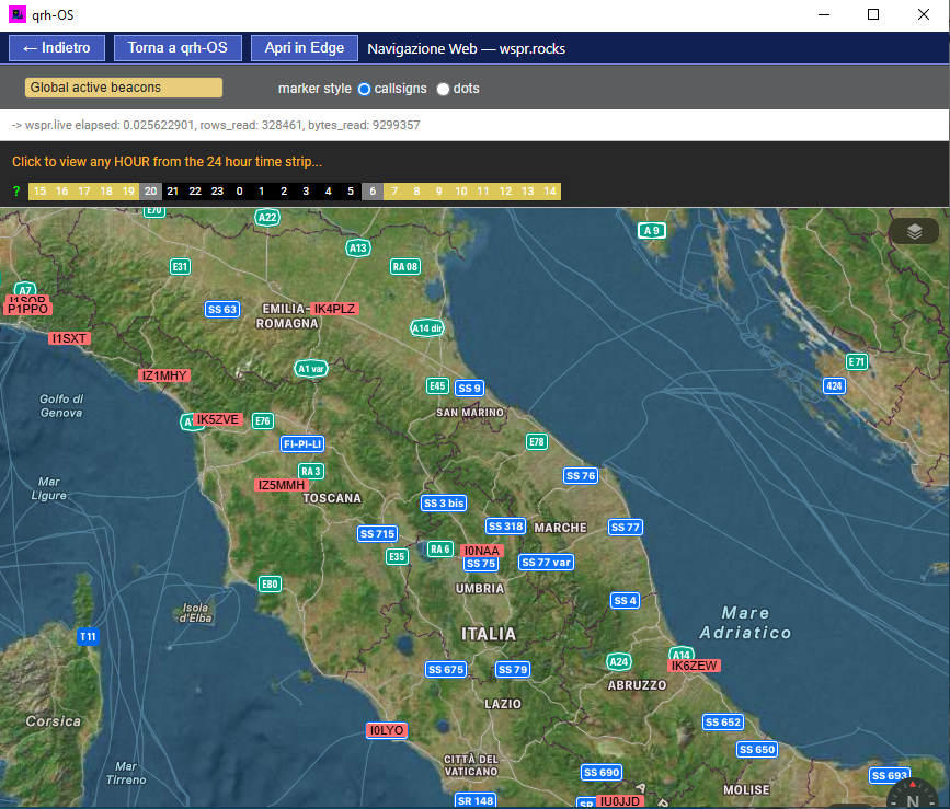 WSPR Live map
