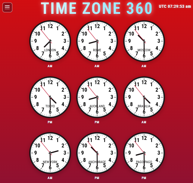 world clock for ham radio